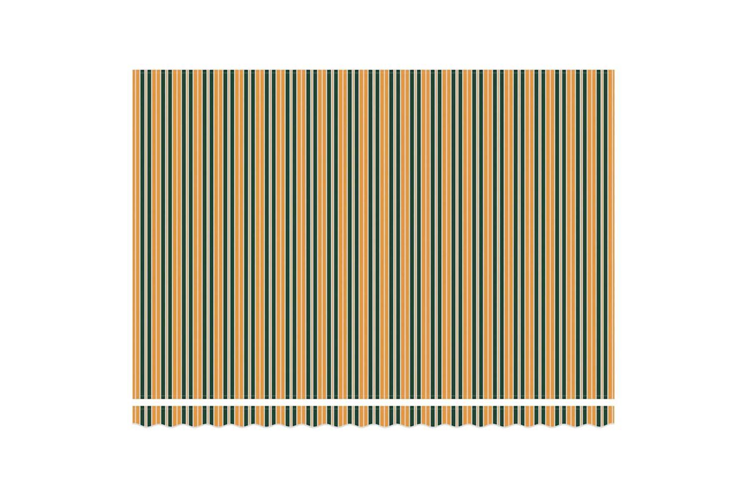 Vidaxl Retractable Awning Green And Yellow 450 X 300 Cm Fabric-6