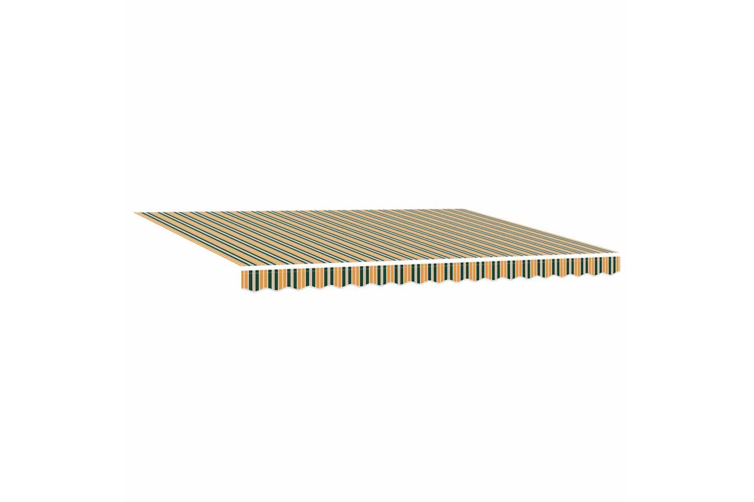 Vidaxl Awning Striped Green And Yellow 45 X 3 M Polyester And Metal-4