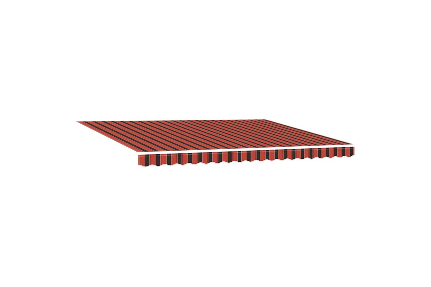 Vidaxl Awning Striped Orange And Brown 45 X 35 M Polyester And Metal-4