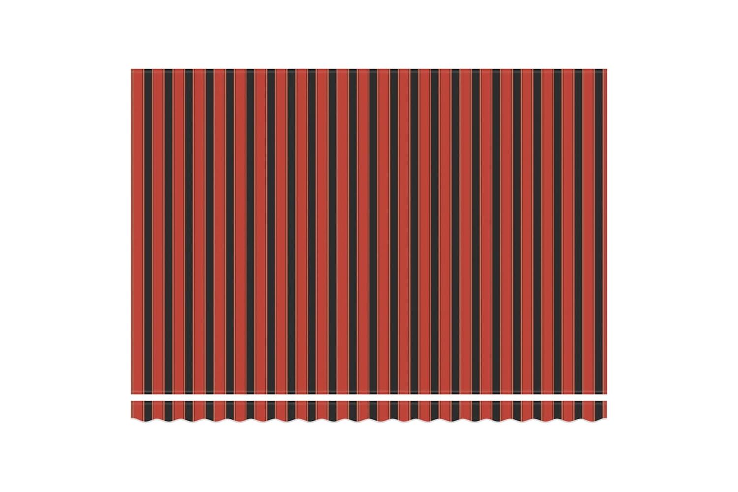 Vidaxl Awning Striped Orange And Brown 45 X 35 M Polyester And Metal-7