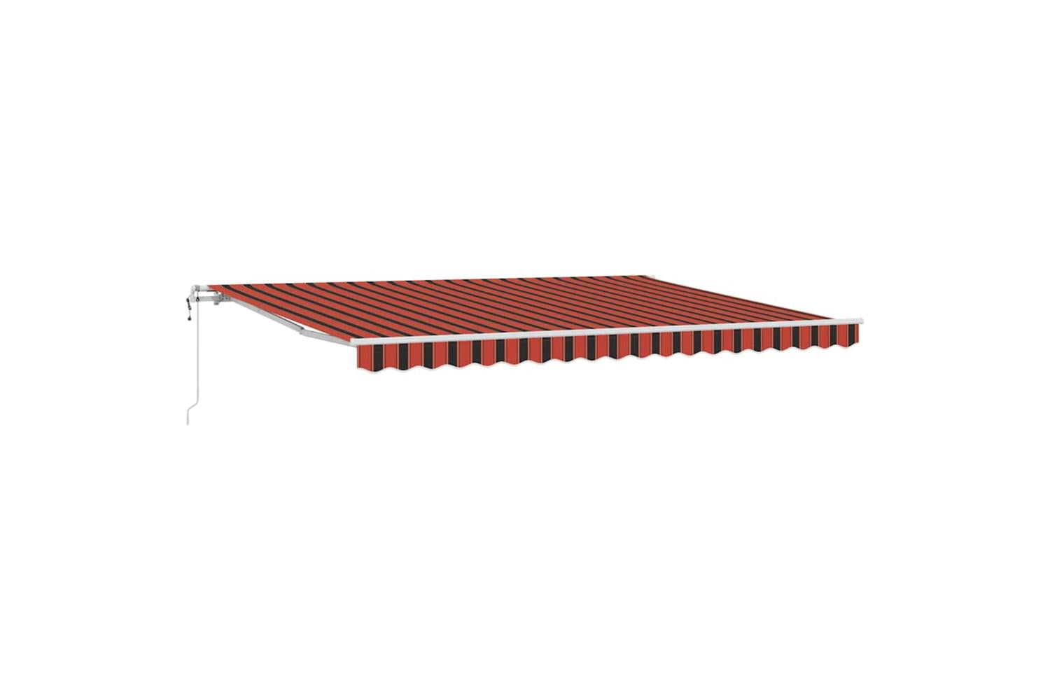 Vidaxl Retractable Awning 450 X 350 Cm Orange And Brown-2