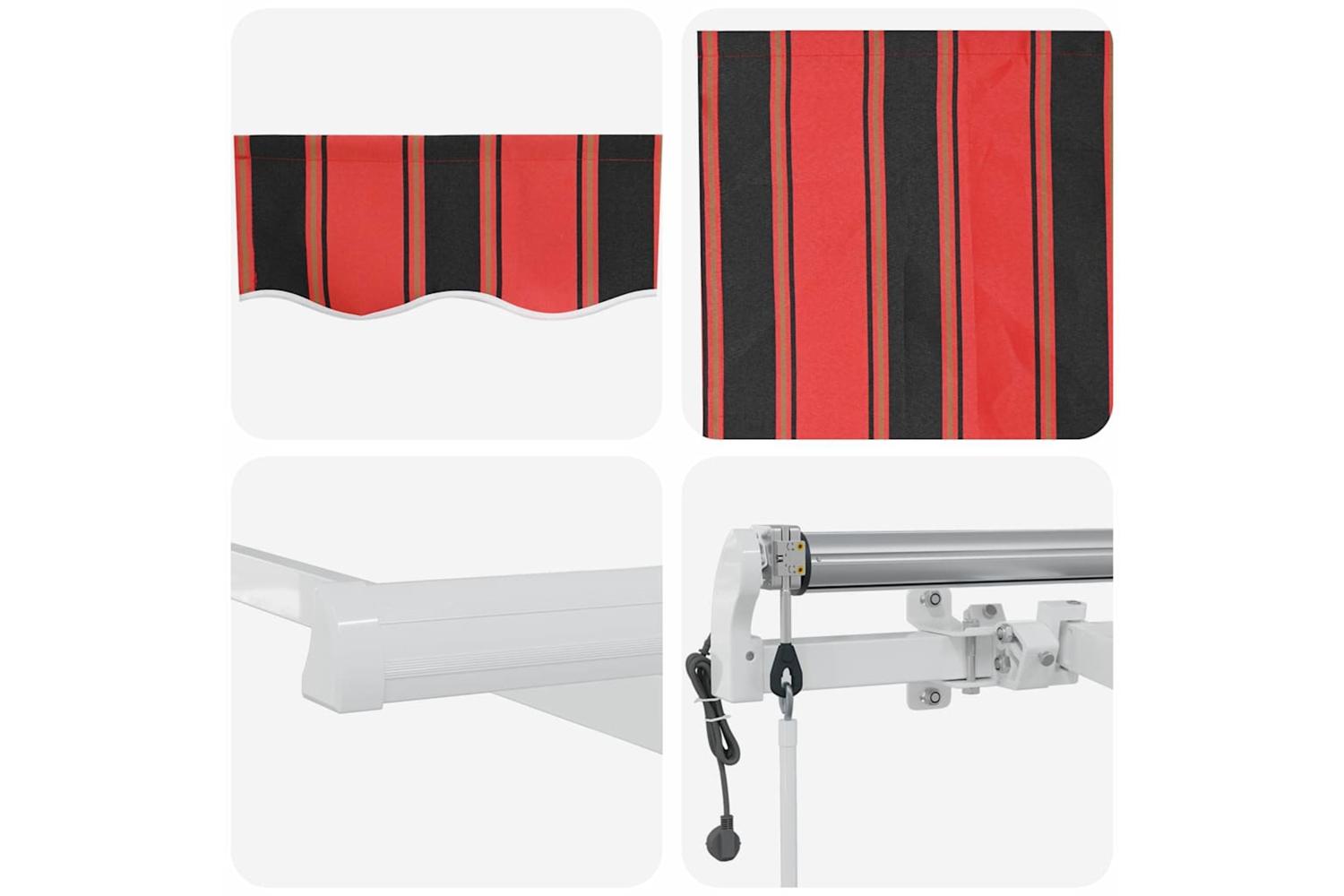 Vidaxl Retractable Awning 450 X 350 Cm Orange And Brown-8