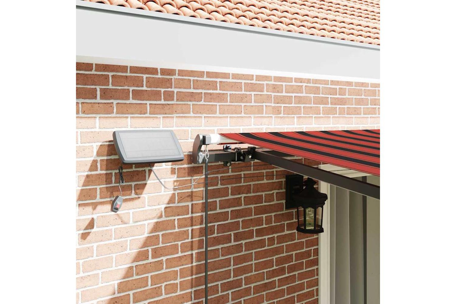 Vidaxl Retractable Awning Manual Orange And Brown 450 X 350 Cm Fabric-4