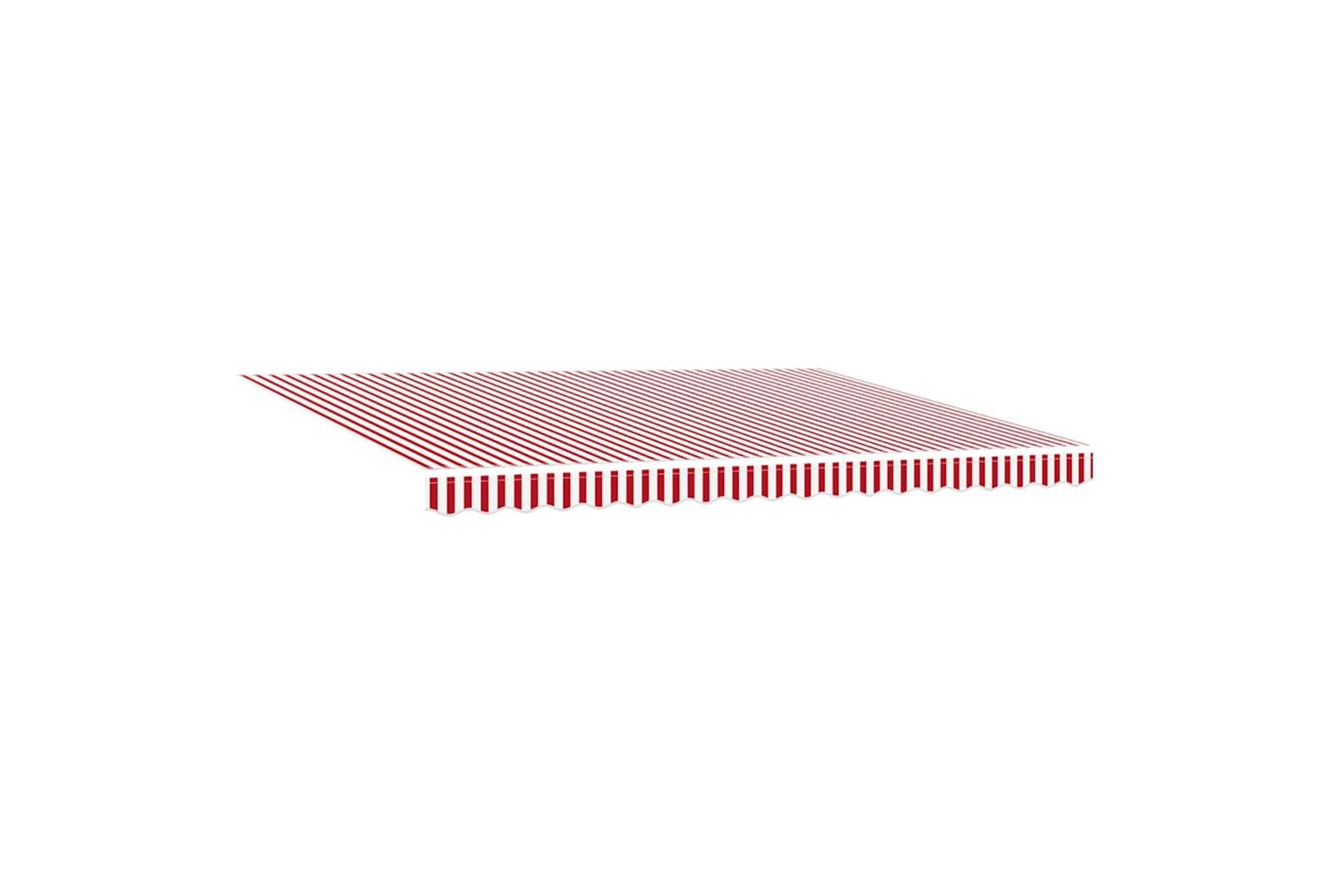 Vidaxl Retractable Awning Manual Red And White 450 X 350 Cm Fabric-5