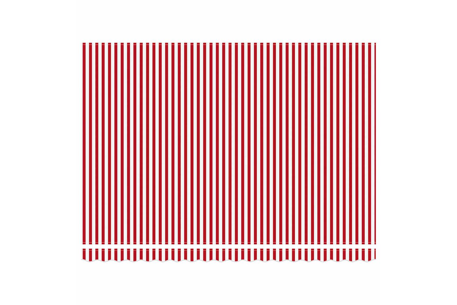 Vidaxl Retractable Awning Red And White 450 X 350 Cm Fabric-6