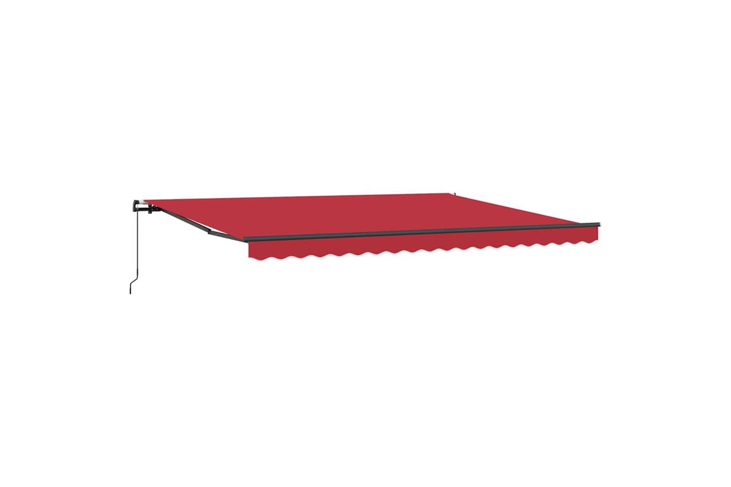 Vidaxl Retractable Awning Red Manual Red 450 X 350 Cm Fabric