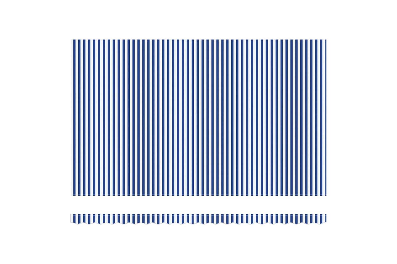 Vidaxl Retractable Awning Manual Blue And White 500x300 Cm Fabric-8