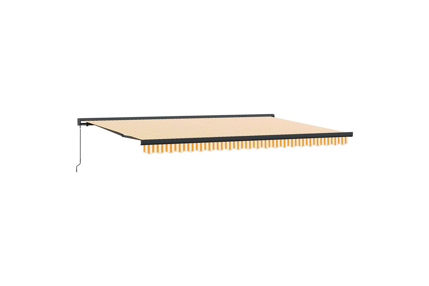 Vidaxl Retractable Awning Orange And White 500 X 300 Cm-2