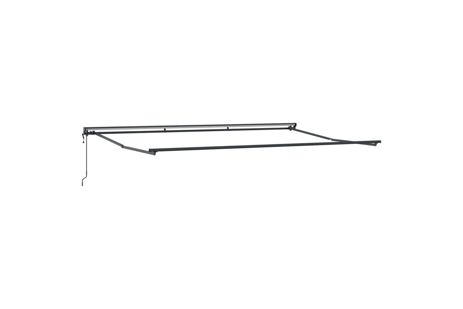 Vidaxl Retractable Awning Orange And White 500x300 Cm Fabric-6