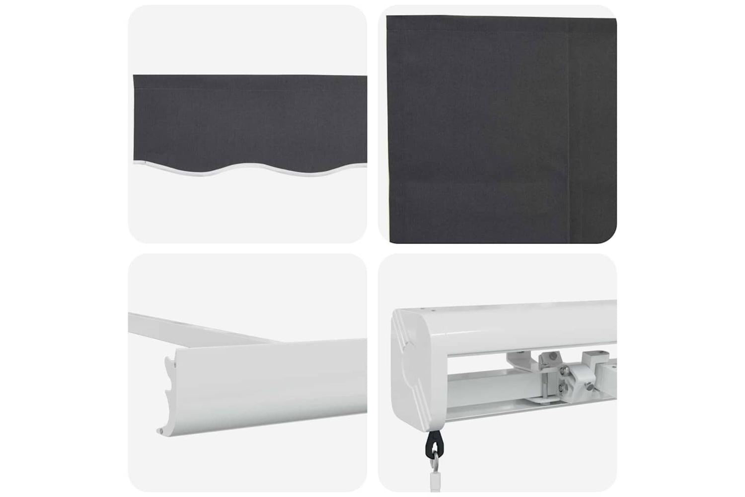 Vidaxl Retractable Awning Anthracite 500 X 300 Cm Fabric And Metal-8