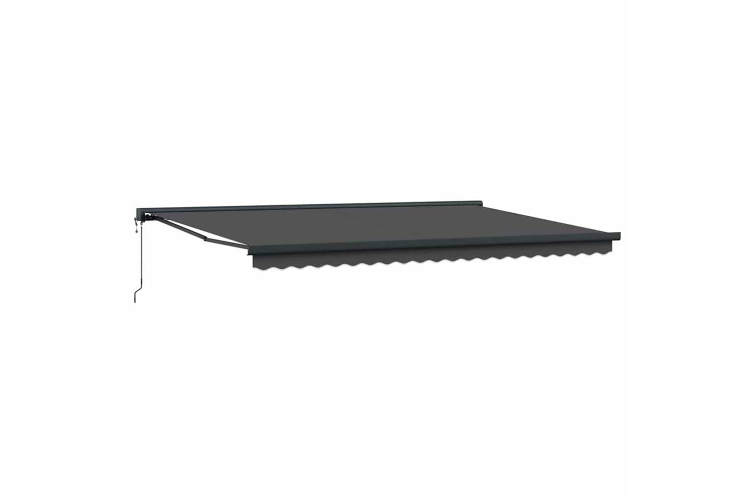 Vidaxl Retractable Awning Manual Anthracite 500 X 300 Cm Fabric Metal-2