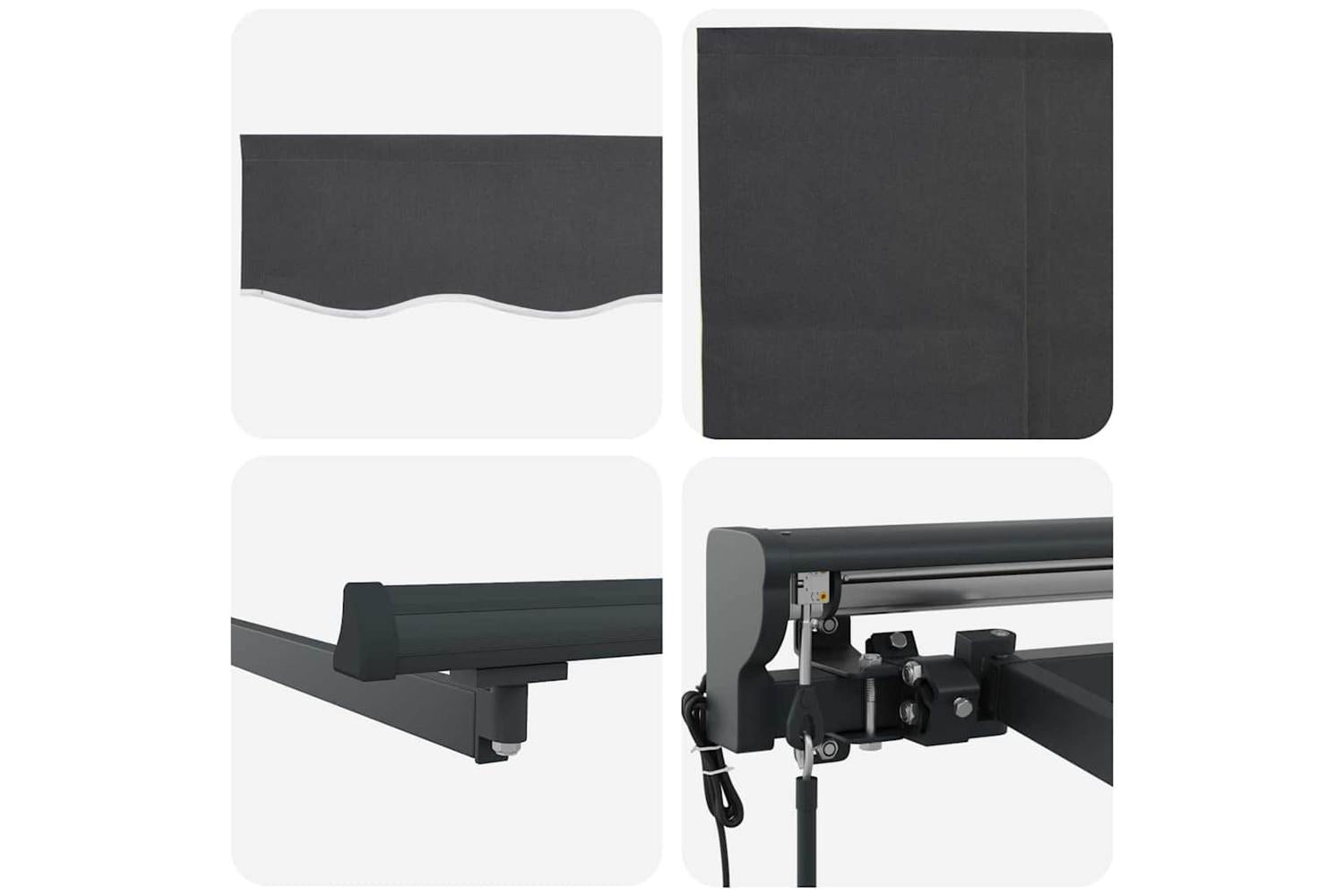 Vidaxl Retractable Awning Anthracite 500x300 Cm Fabric-8