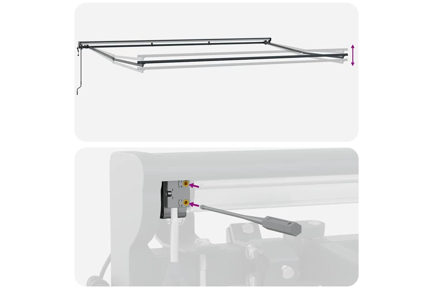 Vidaxl Retractable Awning Anthracite 500x300 Cm Fabric-10