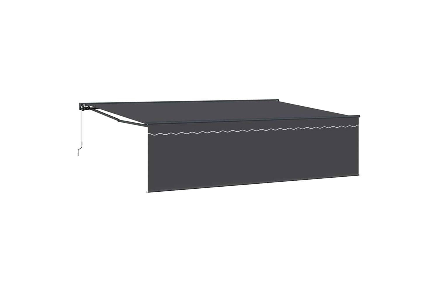 Vidaxl Retractable Awning Manual Anthracite 500 X 300 Cm Fabric-2