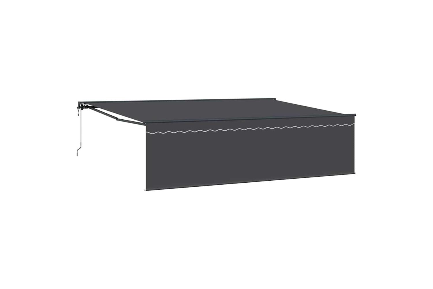 Vidaxl Retractable Awning Manual Anthracite 500 X 300 Cm Fabric-2