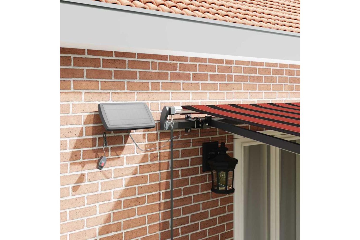 Vidaxl Retractable Awning Manual Orange And Brown 500 X 300 Cm Fabric-4