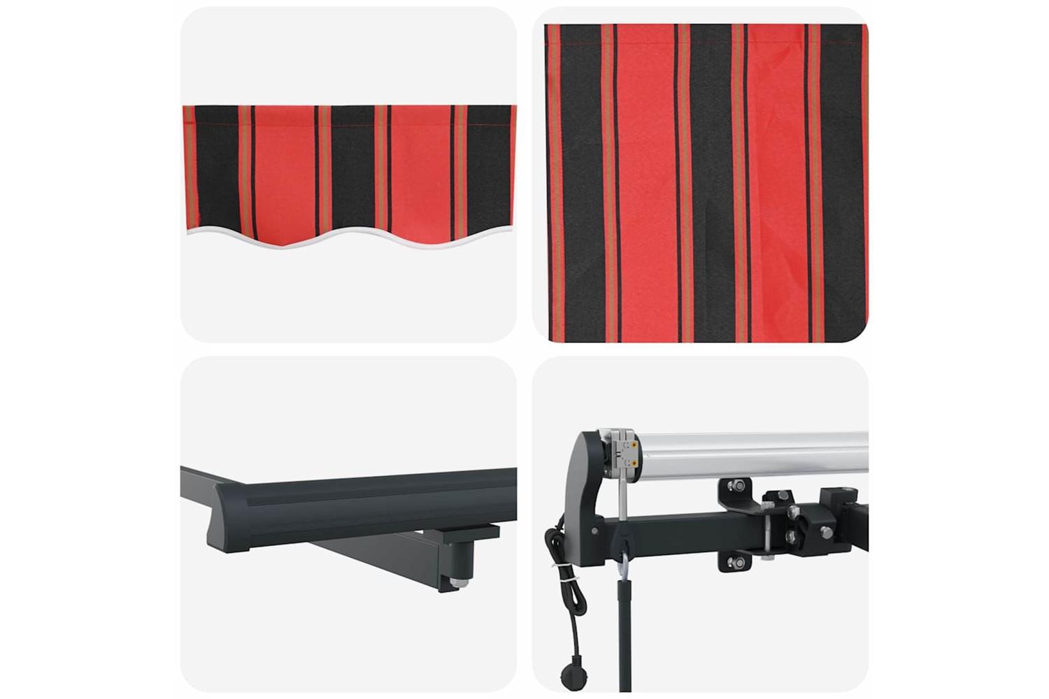 Vidaxl Retractable Awning Orange And Brown 500 X 300 Cm Fabric-8