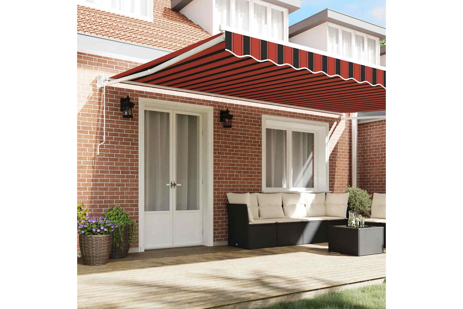 Vidaxl Retractable Awning Orange And Brown 500 X 300 Cm-3