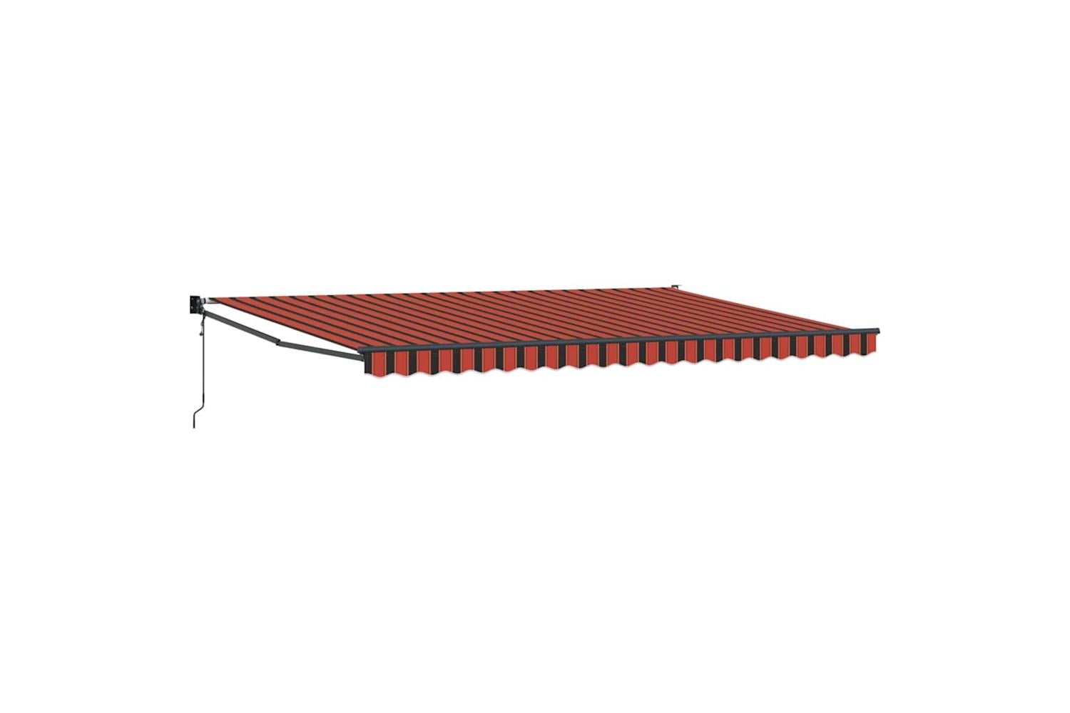 Vidaxl Retractable Awning Orange And Brown 500 X 300 Cm
