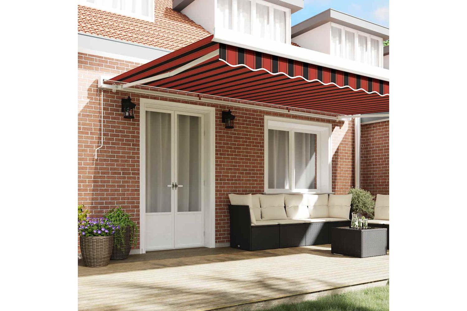 Vidaxl Retractable Awning Orange And Brown 500 X 300 Cm-3