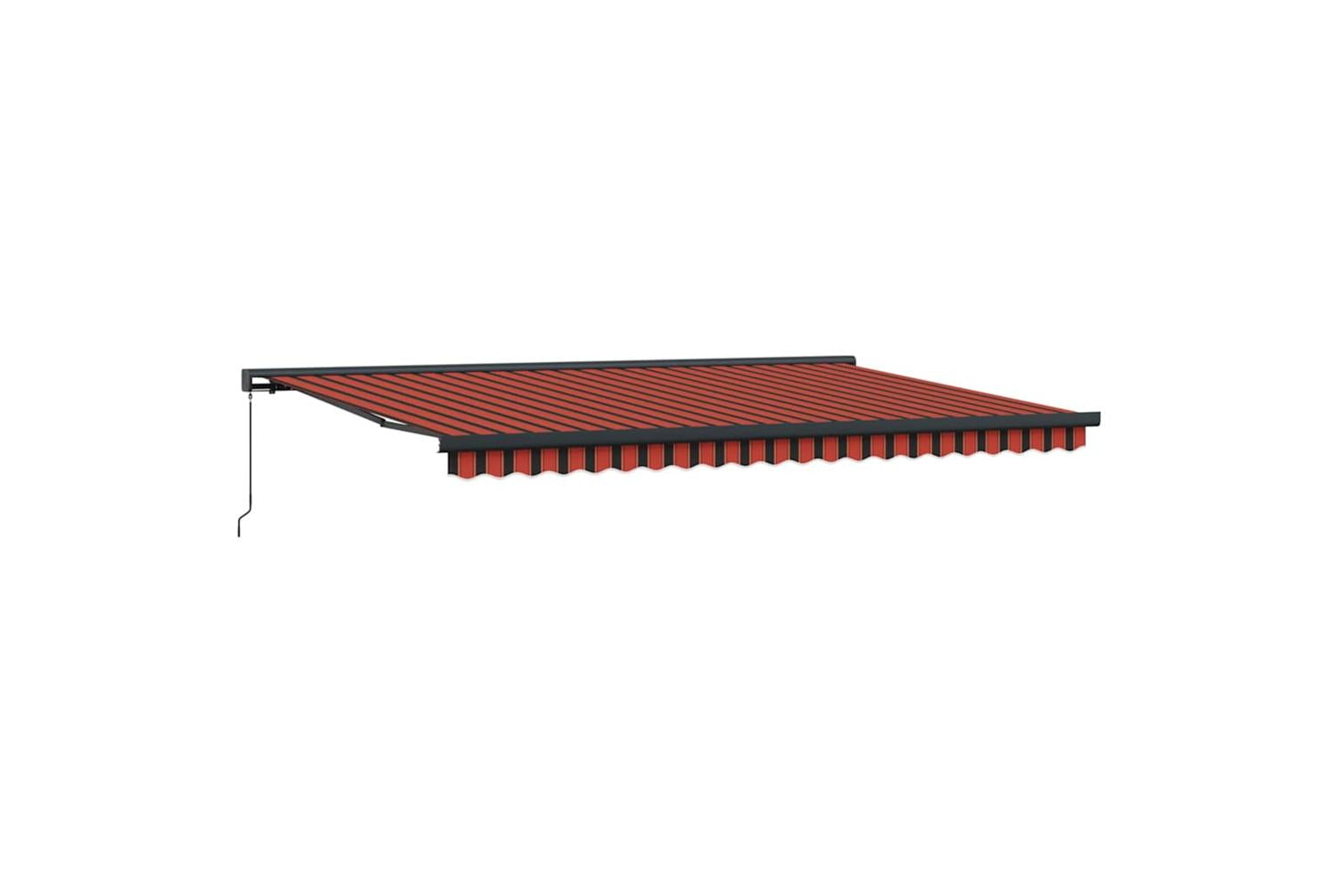 Vidaxl Retractable Awning Orange And Brown 500 X 300 Cm-2