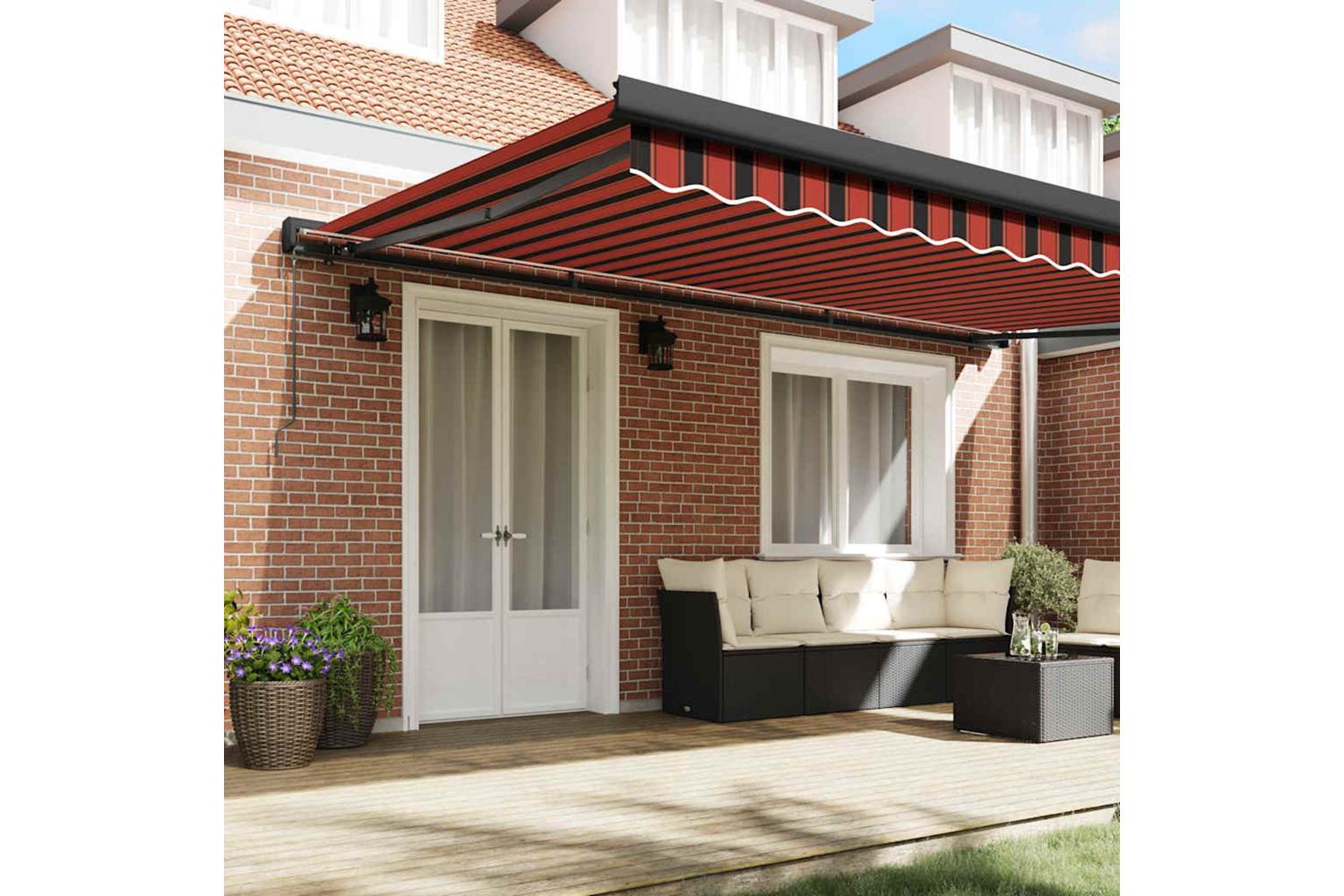 Vidaxl Retractable Awning Orange And Brown 500 X 300 Cm-3