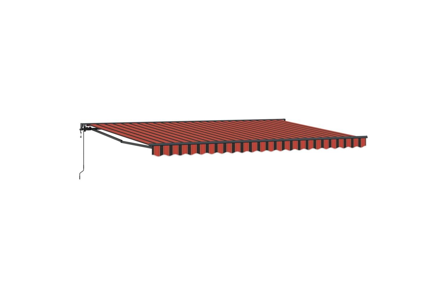 Vidaxl Retractable Awning Orange And Brown 500x300 Cm Fabric-2