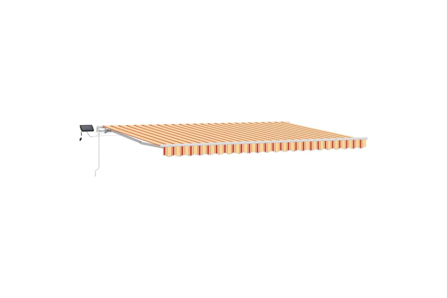 Vidaxl Retractable Awning With Yellow And Orange 500 X 300 Cm Fabric-2
