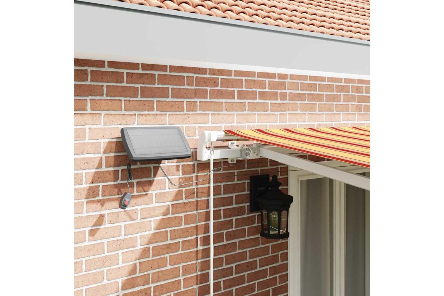 Vidaxl Retractable Awning With Yellow And Orange 500 X 300 Cm Fabric-4