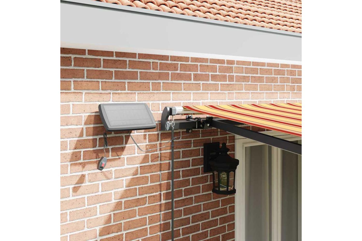 Vidaxl Retractable Awning Manual Yellow And Orange 500 X 300 Cm Fabric-4