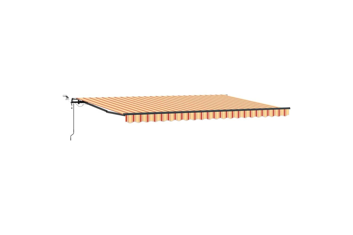 Vidaxl Retractable Awning With Yellow And Orange 500 X 300 Cm Fabric