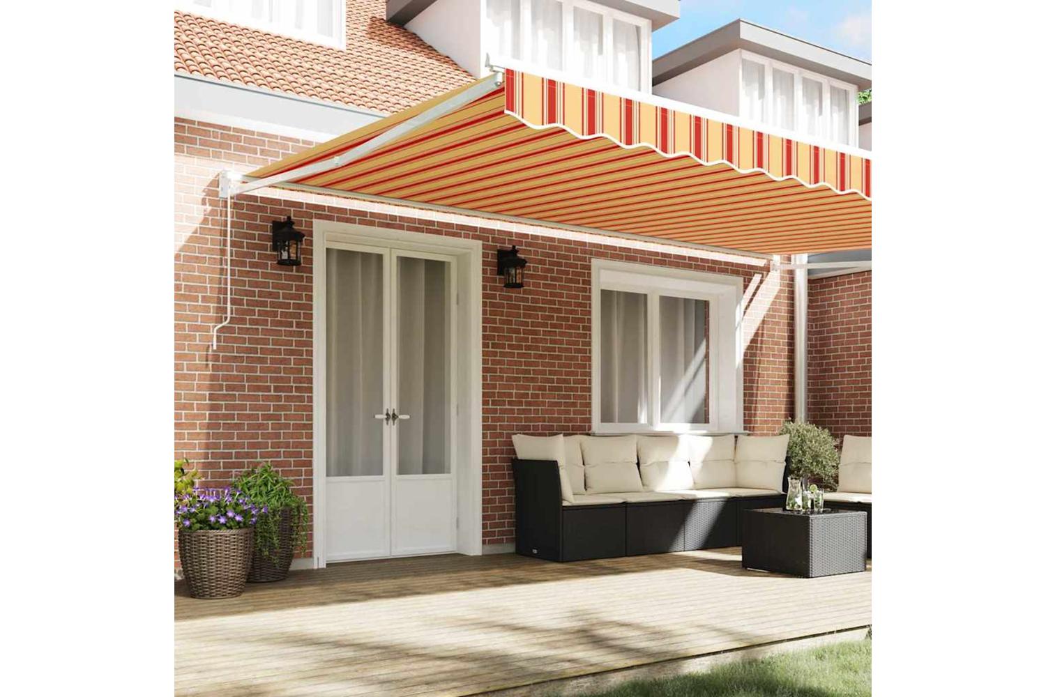 Vidaxl Retractable Awning Yellow And Orange 500 X 300 Cm-3