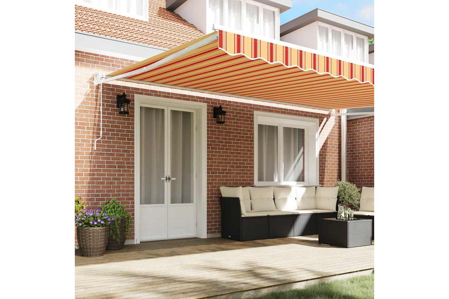 Vidaxl Retractable Awning Yellow And Orange 500 X 300 Cm-3