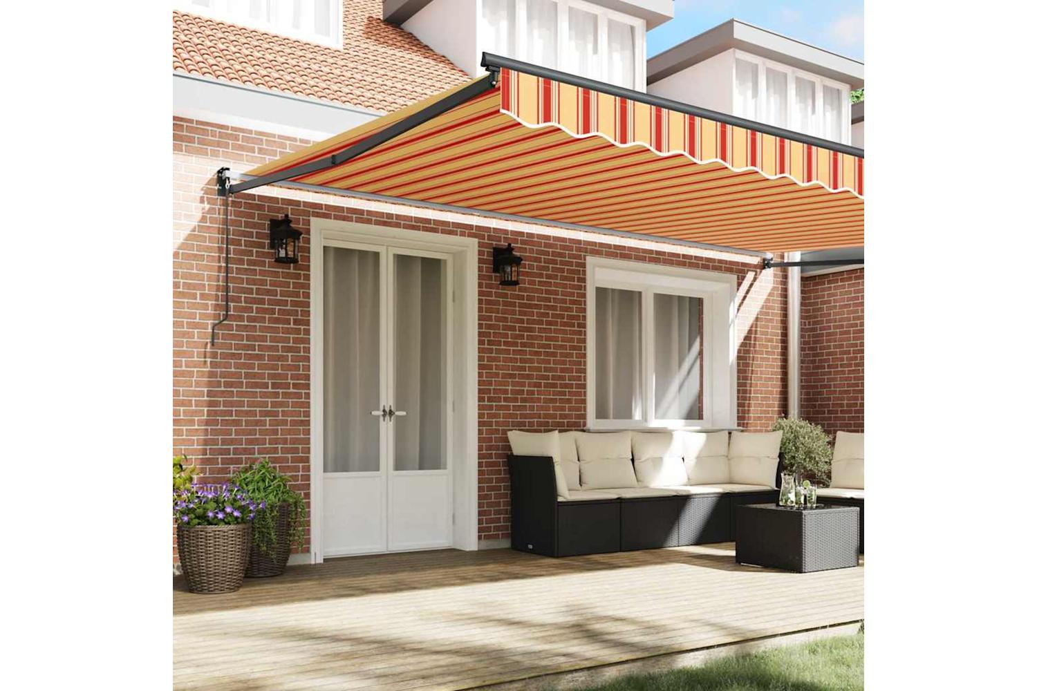 Vidaxl Retractable Awning Yellow And Orange 500 X 300 Cm-3