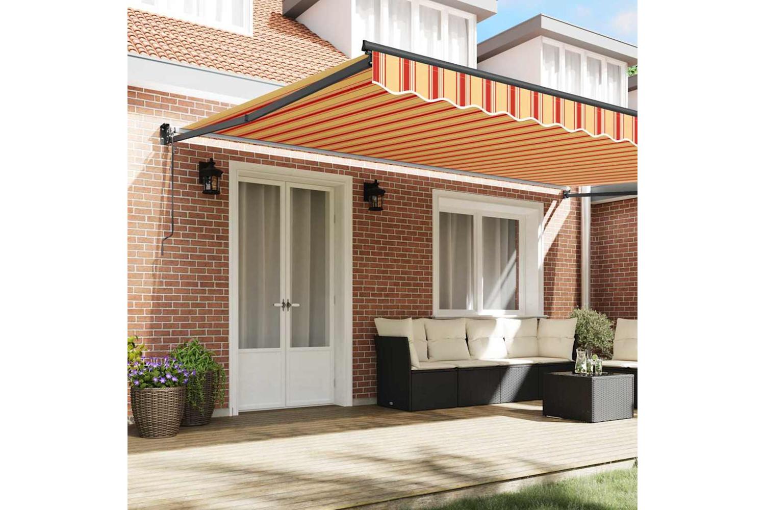 Vidaxl Retractable Awning Cream 500 X 300 Cm Fabric And Metal-3