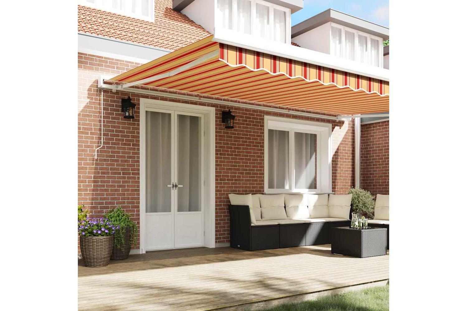 Vidaxl Retractable Awning Yellow And Orange 500 X 300 Cm-3
