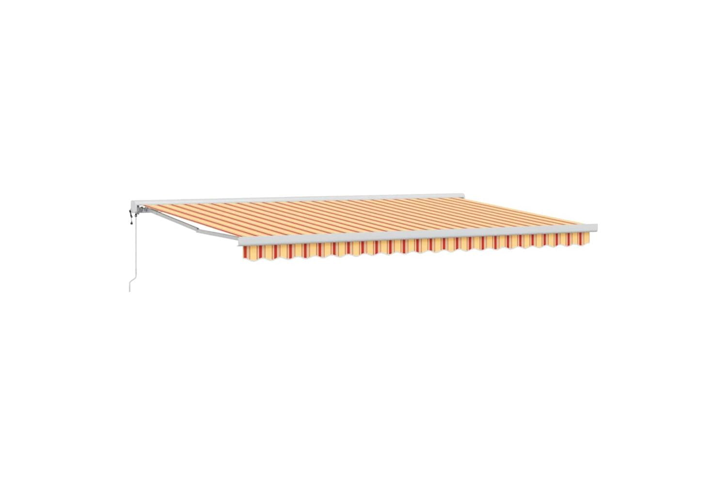 Vidaxl Retractable Awning Yellow And Orange 500 X 300 Cm Fabric Metal