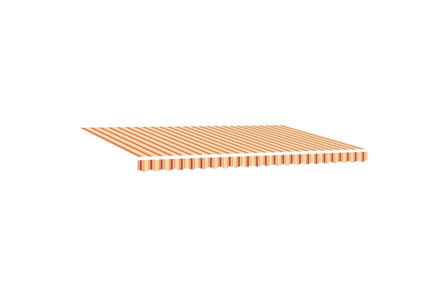 Vidaxl Retractable Awning Yellow And Orange 500 X 300 Cm Fabric Metal-4