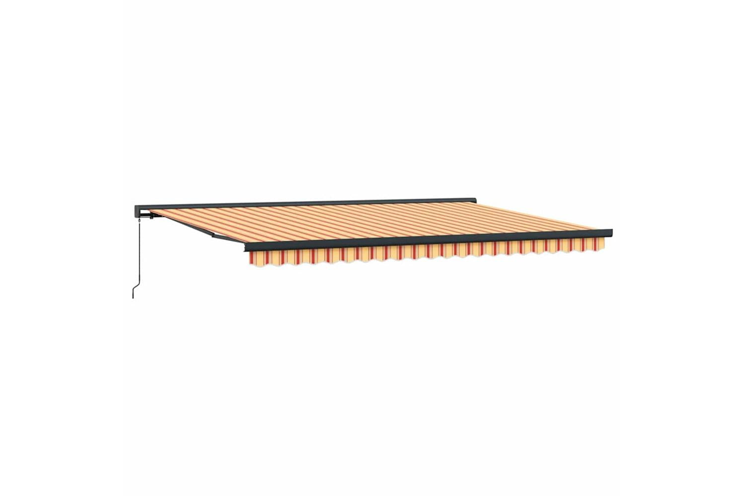 Vidaxl Retractable Awning Yellow And Orange 500 X 300 Cm-2
