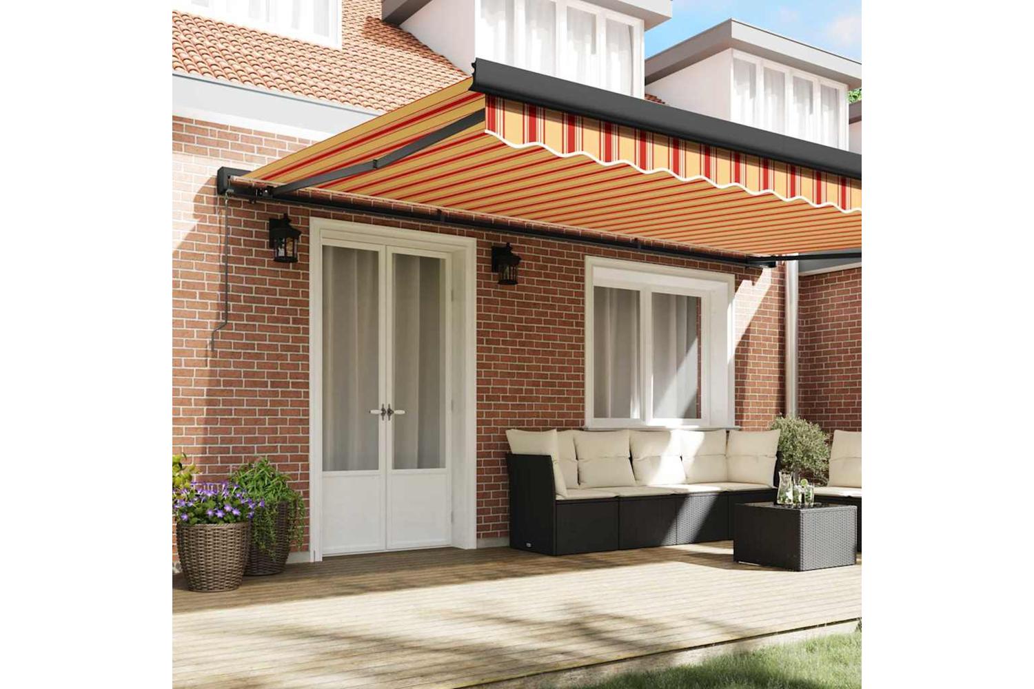 Vidaxl Retractable Awning Yellow And Orange 500 X 300 Cm-3