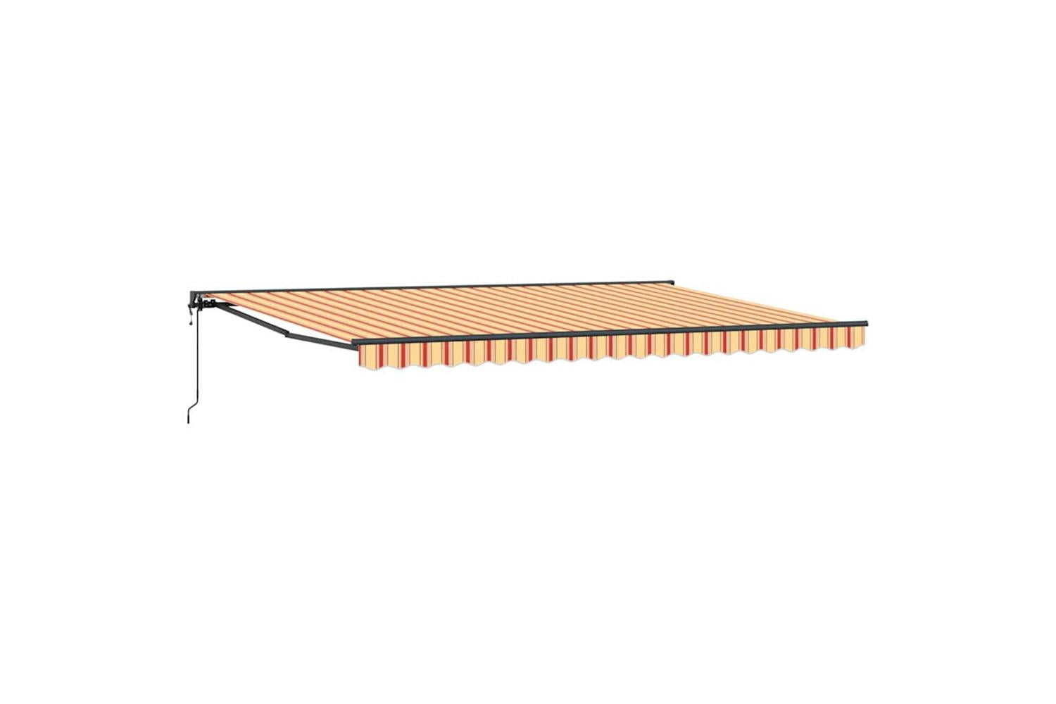 Vidaxl Retractable Awning Yellow And Orange 500x300 Cm Fabric-4