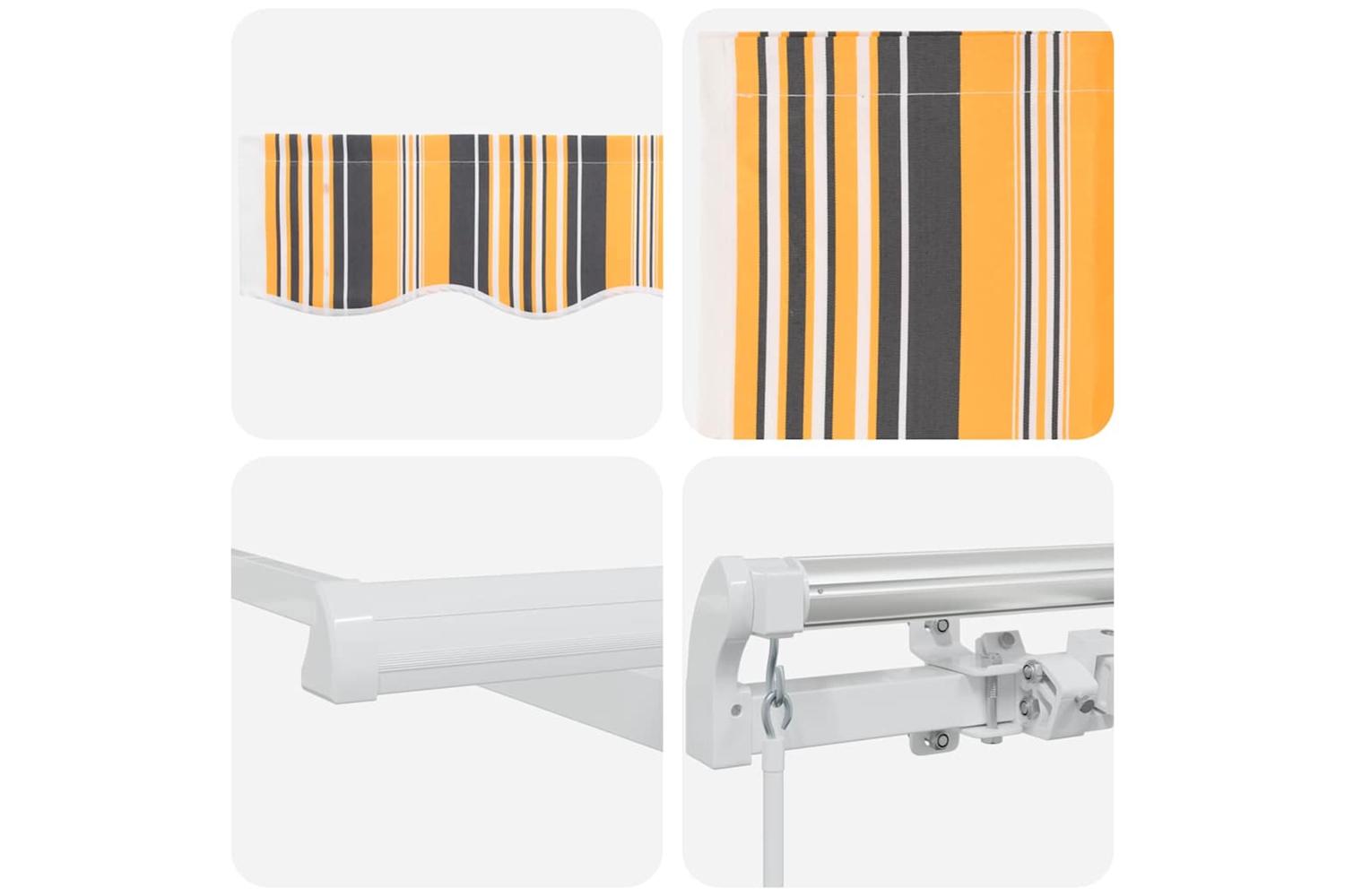 Vidaxl Retractable Awning Multicolour 500 X 300 Cm Fabric And Metal-8
