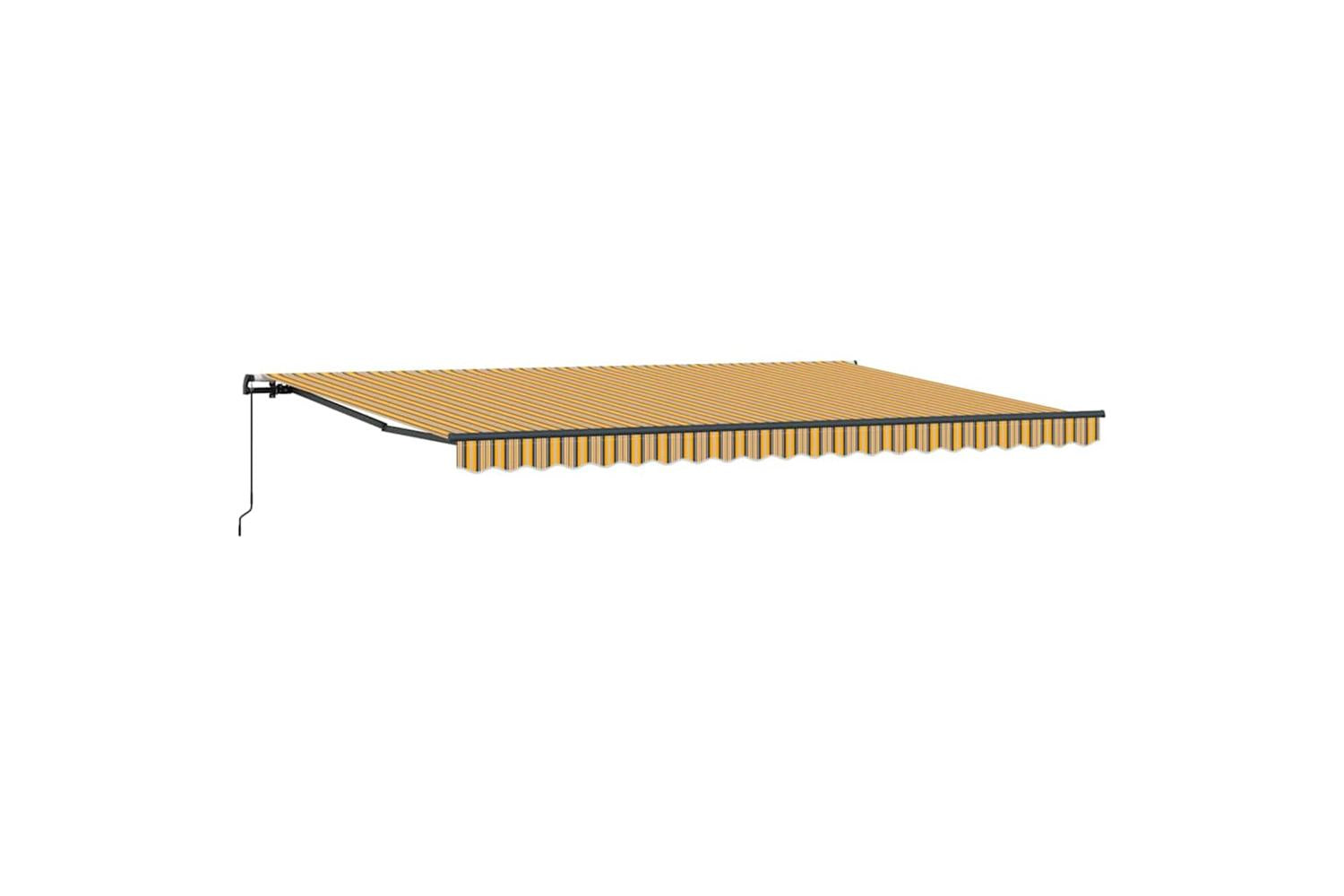 Vidaxl Retractable Awning Manual Multicolour 500 X 300 Cm Fabric-2