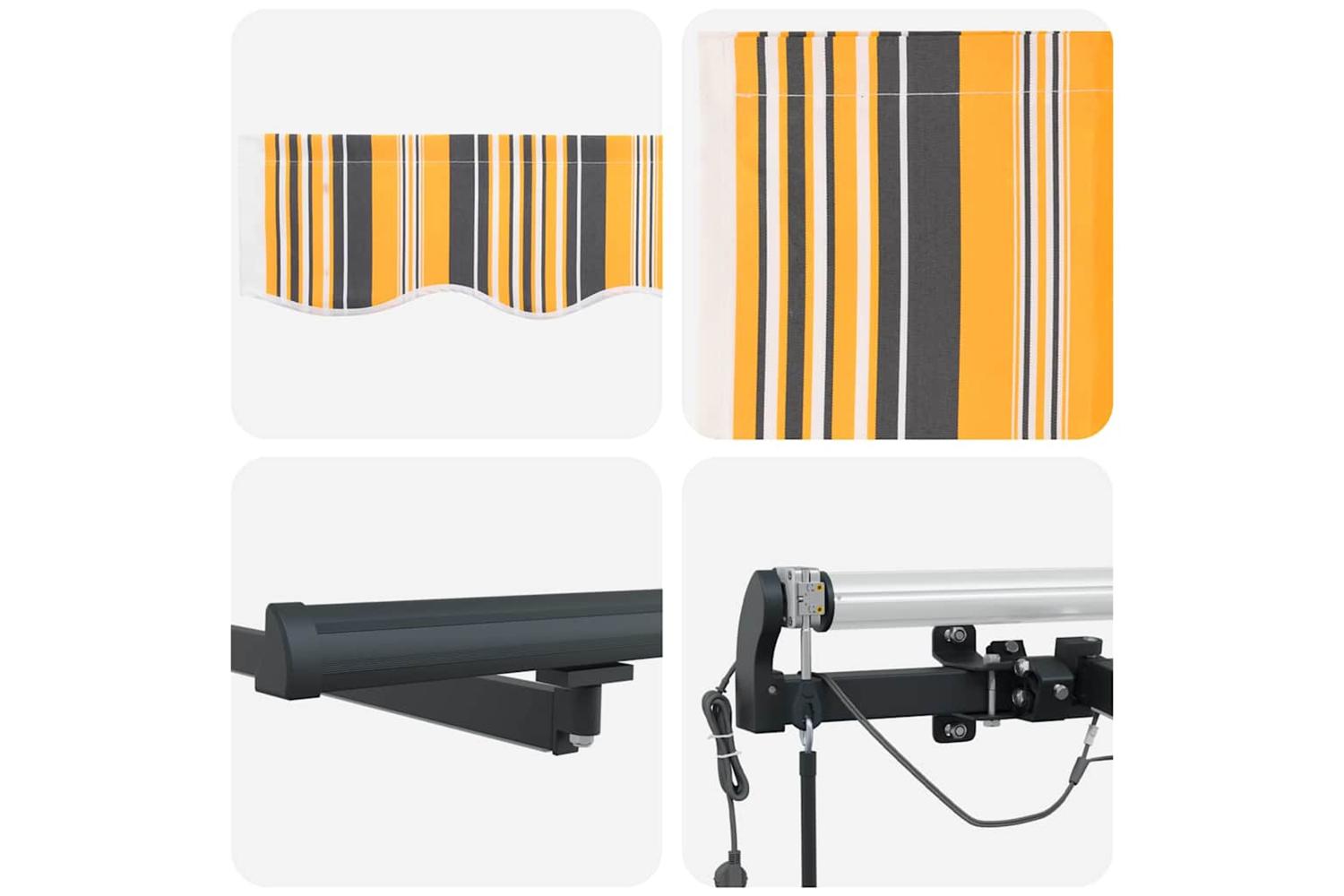 Vidaxl Retractable Awning With Multicolour 500 X 300 Cm Fabric-10