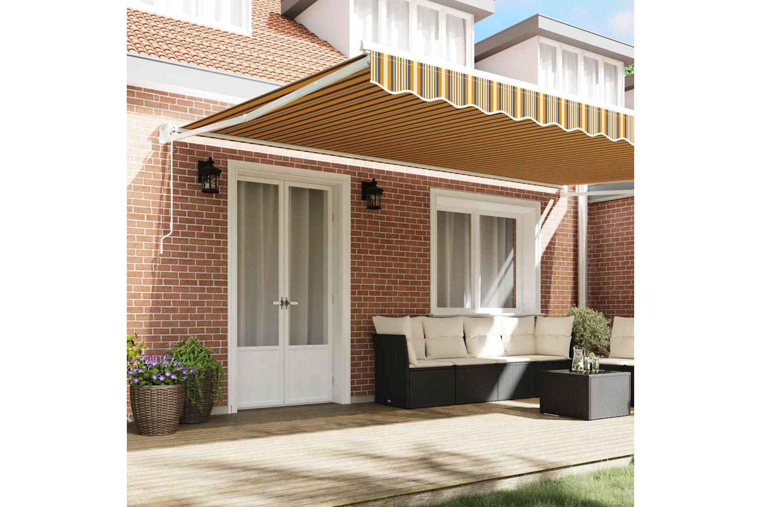 Vidaxl Retractable Awning Multicolour 500 X 300 Cm Fabric-3