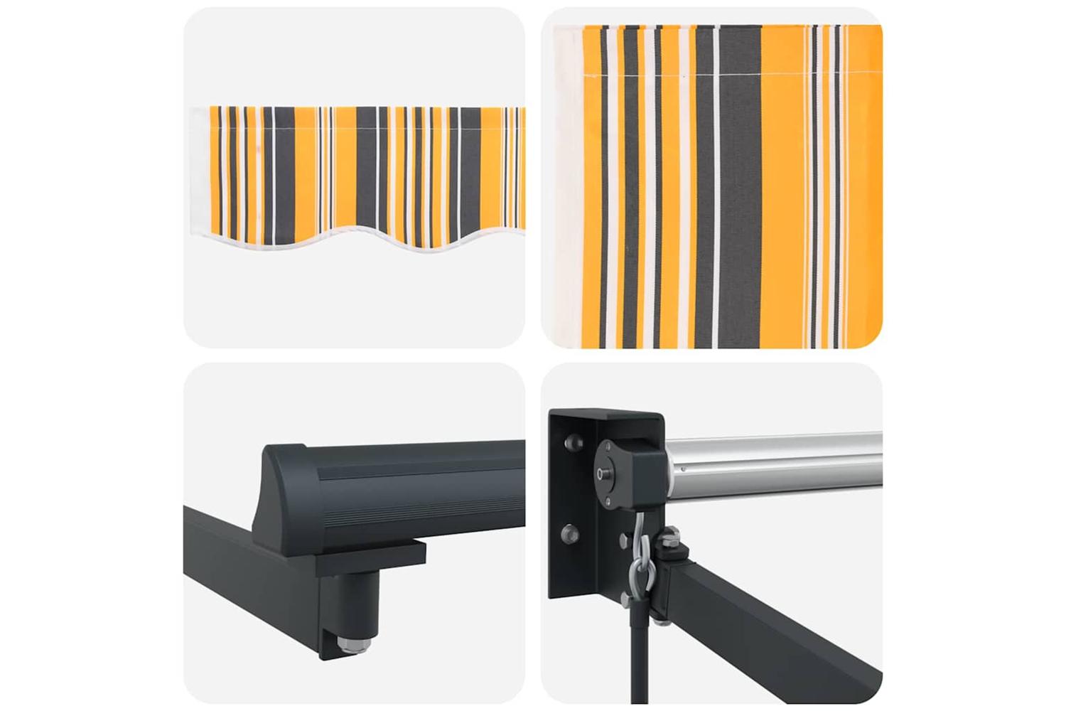 Vidaxl Retractable Awning Manual Multicolour 500x300 Cm Fabric-8