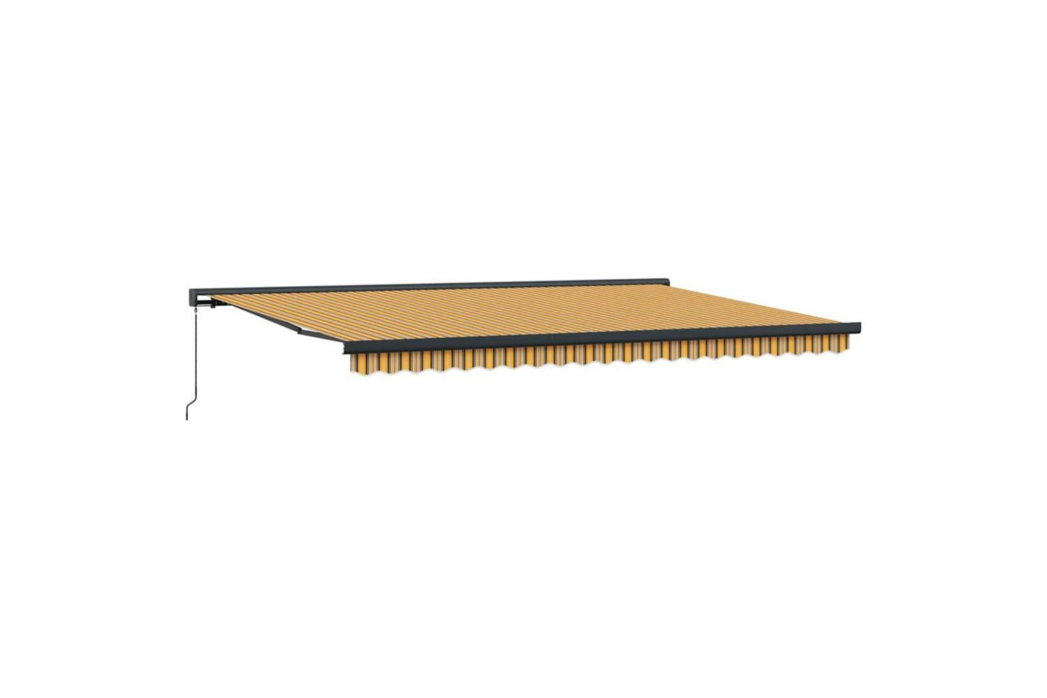 Vidaxl Retractable Awning Multicolour 500 X 300 Cm Fabric And Metal