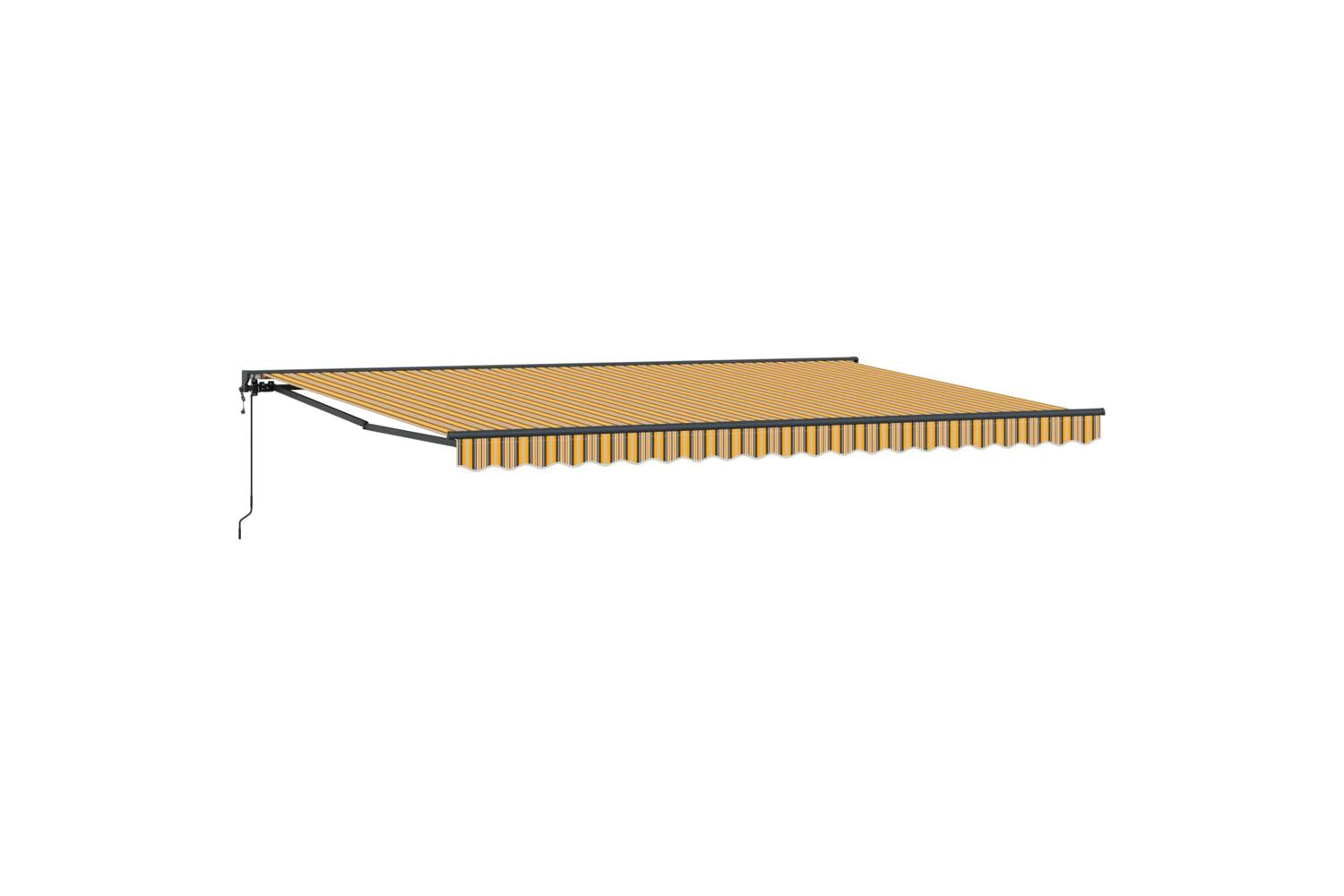 Vidaxl Retractable Awning Multicolour Stripe 500x300 Cm Fabric-2