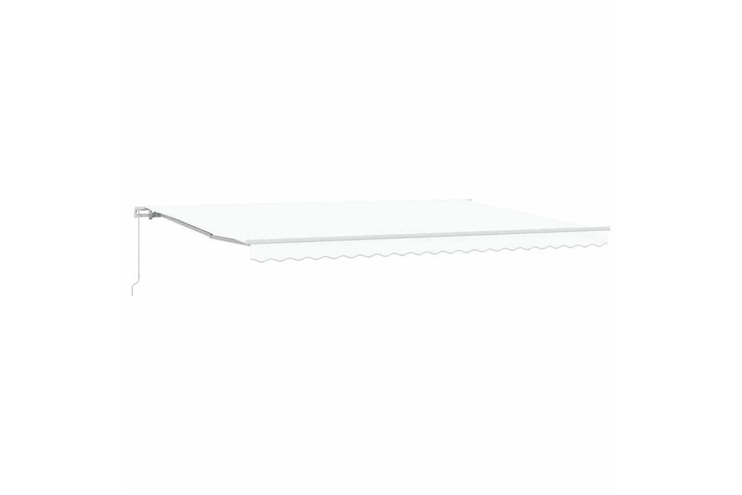 Vidaxl Retractable Awning White 500 X 300 Cm Fabric And Metal