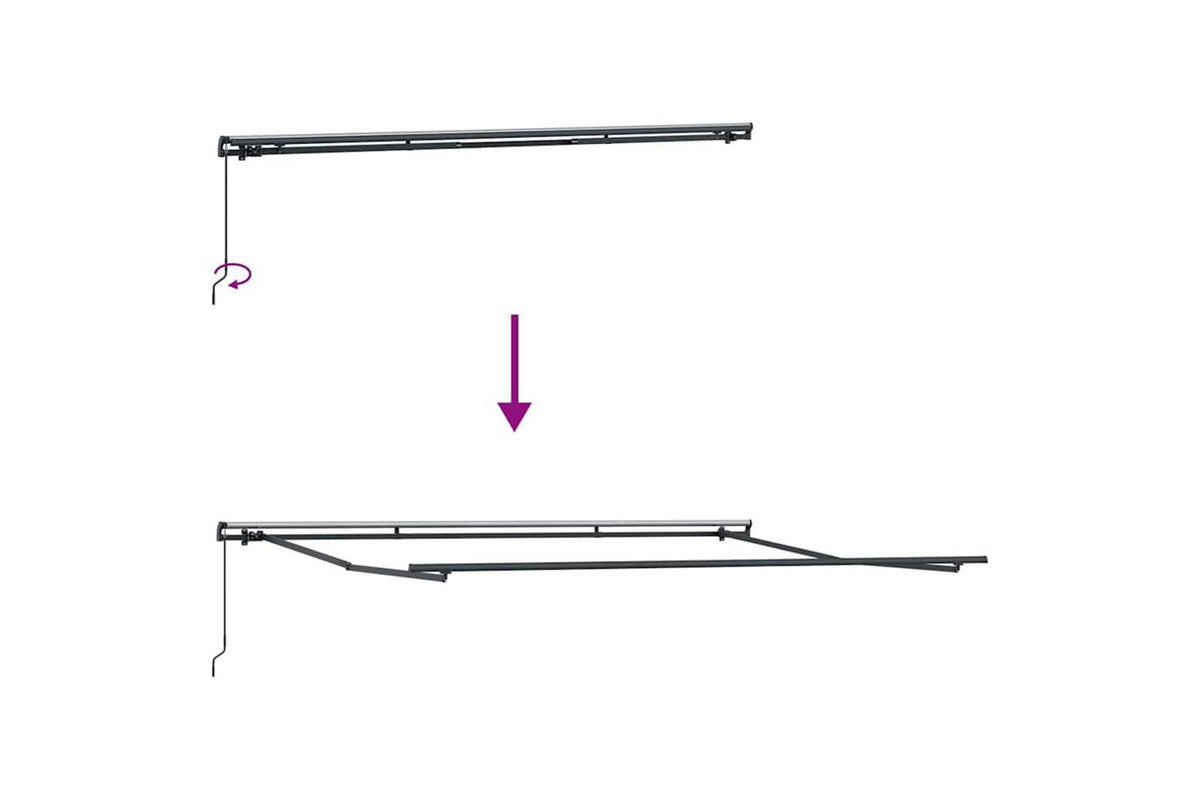 Vidaxl Awning Manual White 500 X 300 Cm Fabric-9